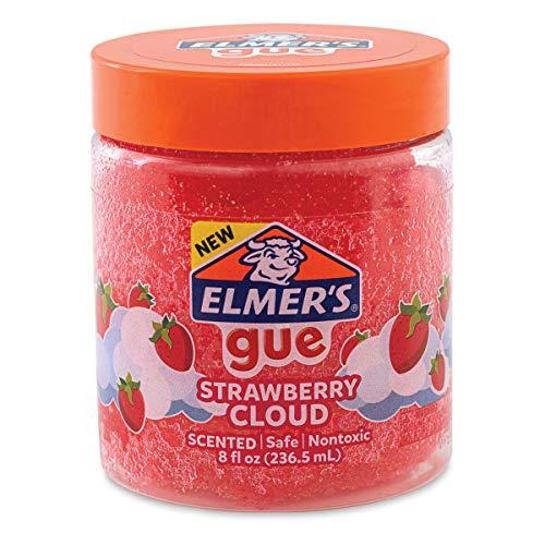 Elmer's GUE Premade Slime, Strawberry Cloud Slime, Scented, 2 Count