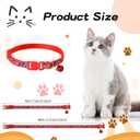 Yunsailing 24 Pcs Cat Collars with Bells for Litter Cat Puppy Soft Nylon Whelping Adjustable Reflective Kitten Collars for Newborn Pets Dogs Kitten, Assorted Colors