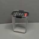 Rubbermaid Brilliance 16-Cup Airtight Food Storage Container with Lid Clear/Grey - optimal for pantry organization flour sugar and food storage