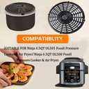6.5QT Air Fryer Crisper Tray Plate for 6.5QT Ninja OL500 OL501 Foodi Pressure Cooker & Air Fryers, Upgraded Air Fryer Grill Plate, Grill Pan Rack Insert Grate Grid Shelf for Ninja 6.5QT Air Fryer
