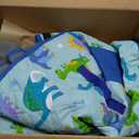 Wildkin Modern Kids Nap Mat Soft Cotton Blend with Pillow & Elastic Straps for School & Travel - Dinosaur Land