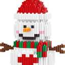 HGCYCF Christmas Building Blocks Snowman Compatible for Lego Christmas Micro Blocks Stacking New Toys Holiday Present Box New Year Birthday Gifts for Kids 612 Years Old (Snowman)
