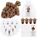 Huwena 60 Set Employee Appreciation Positive Artificial Acorns Gift Bulk Thank You Gift Fall Party Favor Resin Acorns with Card Organza Bag for teacher staff Coworker Team Volunteer