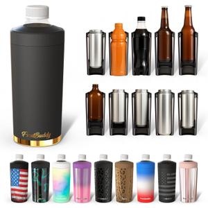 Universal Buddy XL Can Cooler by Frost Buddy - Fits 12-ounce, 16-ounce, 20-ounce, and 24-ounce Cans and Bottles - Keep Your Drinks Refreshingly Chilled for over 12 hours Texas Tea