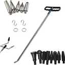 Paintless Dent Repair Tools 1 Pieces of Dent Removal Rods with Awl Head Dent Hail Repair Tools Paintless Dent Removal Kit Car Auto Body Dent Removal of Hail Dents and Door Ding (16PCS)