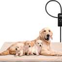 Niubya Pet Heating Pad for Dogs and Cats, Adjustable Temperature and Waterproof Pet Heated Mat with Timer, Electric Heating Pet Bed with Chew Resistant Cord and Soft Washable Cover, 59"x39.5"