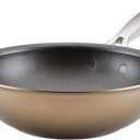 Anolon Ascend Hard Anodized Nonstick Stir Fry Pan/Wok - Good for All Stovetops (Gas, Glass Top, Electric & Induction), Dishwasher & Oven Safe with Stainless Steel Handle, 10 Inch - Bronze