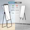 MaxGear Large White Board Easel Stand, 40" x 28" Double Sided Dry Erase Board with Stand, Height Adjustable and 360 Degree Rotation Classroom Easel for Home & Office Flip Chart Stand