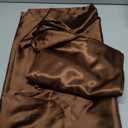 Satin Sheets Queen Size Bed Set,Similar to Silk Sheets,4Pcs Luxury Satin Sheet Set with 15 Inches Deep Pocket (Queen, Brown)