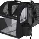 Pecute Pet Carrier Backpack, Cat Backpack Carrier, Expandable with Breathable Mesh for Small Dogs Cats Puppies, Dog Backpack Carrier for Hiking Travel Camping Outdoor, Hold Pets Up to 18 Lbs (Grey)