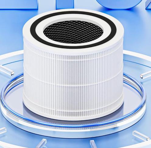 Core 300 Replacement Filter for LEVOIT Core 300 Core 300-P Core 300S Vortex Air Air Purifier, 3-in-1 H13 Grade True HEPA High-Efficiency Activated Carbon, Core 300-RF, 2 Pack, White (White - Air Purifier Filter)