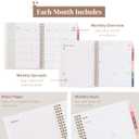 Rileys Academic Planner 2025-2026, Daily, Weekly & Monthly Planner, July 2025 - June 2026, Student Notes Pages, Twin-Wire Binding, Weekly Agenda for School & Work (8 x 6-Inches, Green)