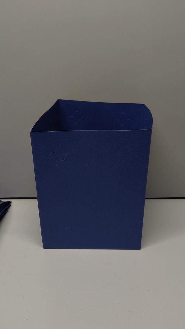 12pcs Birthday Paper Gift Box Blue Fold Out (7in x 9in)