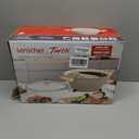 TWIN Electric Hot Pot with Divider | PFAS-Free Ceramic Nonstick Pot | EvenHeat Cast Aluminum Body | 1500W Fast Heating | Dual-Flavor Shabu Shabu Pots | Ceramic Apricot