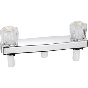 Mobile Home Shower Faucet, Rv Shower Faucet for Matco-Norca 8 on Center Valves, Wall Mount Plastic RV Shower Faucet, 2 Valve, Chrome