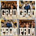 Pooqla Graduation Decorations 2026, 2.4FT Marquee Light Up Letters GRAD for Class of 2026 Decorations, Pre-cut Foam Board Party Decorations for Kindergarten Preschool High School College