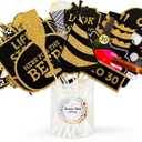 Adult 30th Birthday Photo Booth Props(41Pcs) for Her Him Dirty Thirty 30th Birthday Party, Gold and Red Decorations,30 Birthday Party Supplies for Men Women