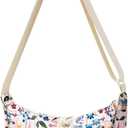 Crescent Crossbody Bags for Women - Nylon Small Crescent Shoulder Bags for Women Teen Girl Cute for Travel (Wild Flower)