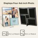 4x6 Collage Picture Frames, Multiple Photo Frame Collage for 4 Pcs 4 x 6 Photos, Wall Hanging or Tabletop, Lightweight Frame for Wall Decor, Black 2 Pack