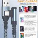 Sweguard USB C Cable Right Angle [3Pack, 10FT+6.6FT+6.6FT], 3.1A Fast Charger Cable Nylon Braided Cord for iPhone 17 16 15 Pro Max Plus iPhone Air, Samsung Galaxy S26 S25 S24 S23 S22 Note 20 10,Moto