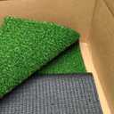 Synthetic Artificial Grass Turf Customized Sizes Decorations for Fence Drainage Holes & Rubber Backing, Indoor Outdoor Faux Grass Astro Rug Carpet Backdrop for Garden Backyard Patio Balcony 20" x 40"