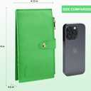Travelambo RFID Wallet Women Large Size Bifold Multi Card Wallet Case with Zipper Pocke Credit Card Holder for Women