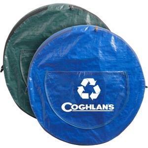 Coghlan's Pop-Up Lightweight Trash & Recycle Can  Collapsible Dual-Purpose Bin for Camping, RV, and Travel  Durable, Compact, and Easy to Store  29.5 Gallon (Green/Blue)