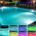 Pool Lights for Inground, LED Light Bulb for Above Ground Swimming Pool, LED Lights for Inground Pool, 120V Spa Light Bulb E26 Base, Multi-Color & Adjustable Brightness - Black 90W