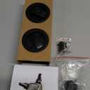 Round Pocket Door Lock and Edge Pull, Privacy Pocket Door Latch with Color Coded Indicators, Matte Black Flush Pocket Door Hardware Fits 1-1/4" ~ 2-1/5" Door Thickness, 2-3/8" Backset