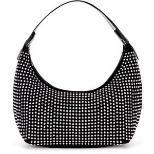 Y2K Studded Purse Black Shoulder Bag for Women Trendy Goth Punk Vegan Leather Handbag for Travel work & Daily Use | Goth Punk