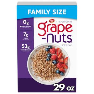 Grape-Nuts Original Cereal, Crunchy Whole Grain Wheat and Barley, Non-GMO, 29 oz Box (Pack of 10), BB: Jun 10 2026