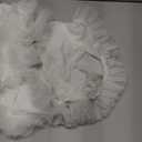 OYOANGLE Women's Ruffle Trim Long Sleeve Belted Sheer Mesh Wedding Bride Robe Nightgown (Large, White)