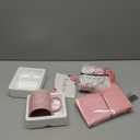 8 Pcs Pastor's Wife Appreciation Gifts Set for Mother's Day Includes Leather Journal Pen Handbag Makeup Bag Mug Natural Stone Bracelet Bookmark Christian Faith Religious Gifts Thank You Gift