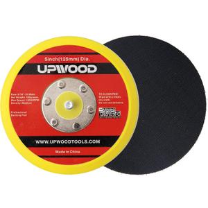 2 pcs 5" Hook and Loop Backing Pad for Air Sander Polisher, 5/16" Arbor with 24 Thread 1,3000RPM DA Sanding Pad
