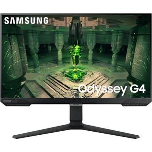SAMSUNG 25" Odyssey G4 Series FHD Gaming Monitor, IPS, 240Hz, 1ms, G-Sync Compatible, AMD FreeSync Premium, HDR10, Ultrawide Game View, DisplayPort, HDMI, Fully Adjustable Stand, LS25BG402ENXGO