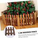 VICASKY Christmas Tree Fence Gate Clear For Barrier Around Cerca Para Arbol De Navidad Wooden Picket Fairy GardenSmall for or Garden Border Carbonized Eco Friendly Miniature Decoration Gardens Outdoor