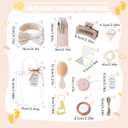116Pcs Baby Shower Prizes for Game Winners Favors Gifts Set including Hair Clips Hair Brush Makeup Brushes Gift Bags for Baby Shower Party Guests Bridal Shower Favors (Beige)