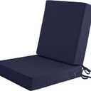 Outdoor Chair Cushions Set of 2, Waterproof Patio Chair Cushions 19x19x3 in for Outdoor Furniture, Outdoor Seat cushions with Non-slip Bottom, Fade Resistant Removable Cover with Handle, Sapphire Blue