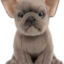 Living Nature French Bulldog Puppy Stuffed Animal | Fluffy Dog Animal | Soft Toy for Kids | 6 inches