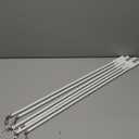 Generic White Aluminum Drapery Curtain Wand Pull Rod w/Swivel Snap & Handle White (6 Pack - 24""), Silver