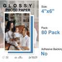 Compatible with Liene Amber M100/M200/M110/M210 4x6" Photo Printer 2 Ink Cartridges & 80 Sheets Photo Paper Refill, Only for Liene DHP512/DHP513/DHP514/DHP515 Printer, for Framing, Display & Memories