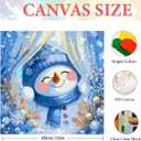 igoodom Christmas Paint by Numbers Kit for Adults  Christmas Snowman Adult Paint-by-Number on Canvas, DIY Acrylic Painting Set for Home Decor Gift, 16x16inch (MY337)