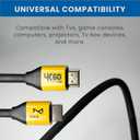 Muxlab Certified HDMI 2.0 Cable 6ft / 1.8m | 24K Gold Plated | Premium High Speed 18Gbps | 4K@60Hz 4:4:4 | 3D, Ethernet, ARC Support | for Monitors, Xbox, PS5, PS3/4, Roku, Fire TV, Samsung, LG