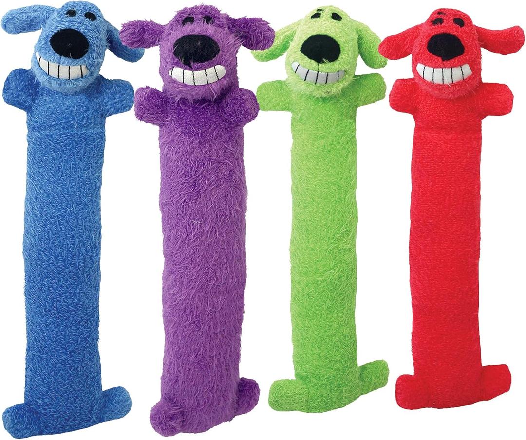 Multipet Loofa Dog 18" Plush Dog Toy, Purple