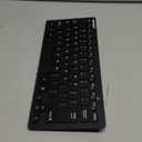 TECKNET 2.4G Wireless Keyboard - Mini Compact Keyboard with Media Hotkeys, 12-Month Battery Life, Compatible with PC, Desktop, Laptop, Smart TV - Black