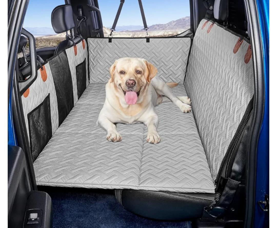Dog Back Seat Extender for Truck,Dog Seat Cover Back Seat,Dogs Hammock,Hard Bottom Backseat Extender for Pet,Pet Seat Cover for F150/RAM1500/Silverado