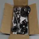 Metal Candelabra 5-Candle 10.1 Inch Tall Candle Holder Stick for Home Wedding Event and Party Festival,Black (Black-regular Style)