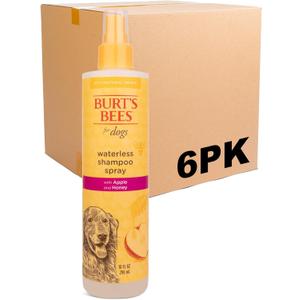 Burt's Bees for Pets Waterless Shampoo Spray for Dogs with Apple and Honey, 6pk, 99.1% Natural Origin Formulas, Waterless Dog Shampoo - Gentle Dry Shampoo for Dogs, Best Dog Shampoo, 6pk, 10 oz