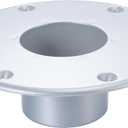 Colingmill Rv Trailer Pedestal Base Round Flush Mount Table Leg Base Aluminum Rv Pedestal Table Flange Accessories Floor Mounting with 6 Mounting Holes (Silver)