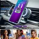 Coolwee Full Protective for Galaxy S25 Plus Heavy Duty, Compatible with MagSafe, Hybrid 3 in 1 Rugged Shockproof Women Girls for Samsung Galaxy S25 Plus 6.7 inch Shiny Clear Glitter Bling Sparkle
